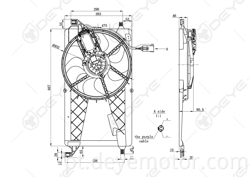 3M5H8C607RJ 0130307142 ventoinha de refrigeração do radiador para FORD AUSTRALIAFOCUS FOCUS VOLVO S40